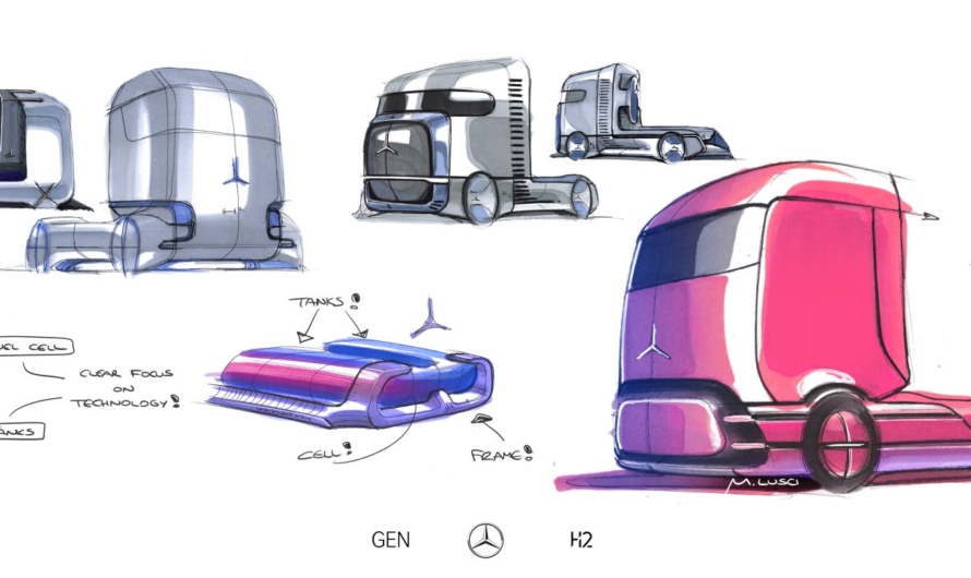 Daimler представила концепт тягача на жидком водороде GenH2