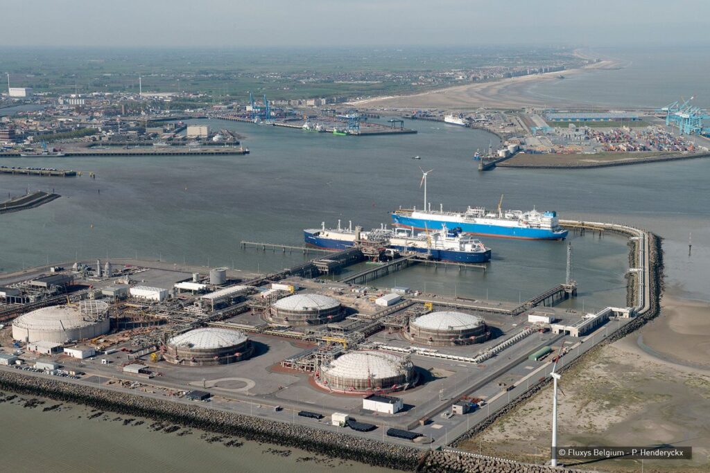 Zeebrugge LNG terminal airview - Fluxys начнет предлагать био-СПГ на терминале в Зебрюгге